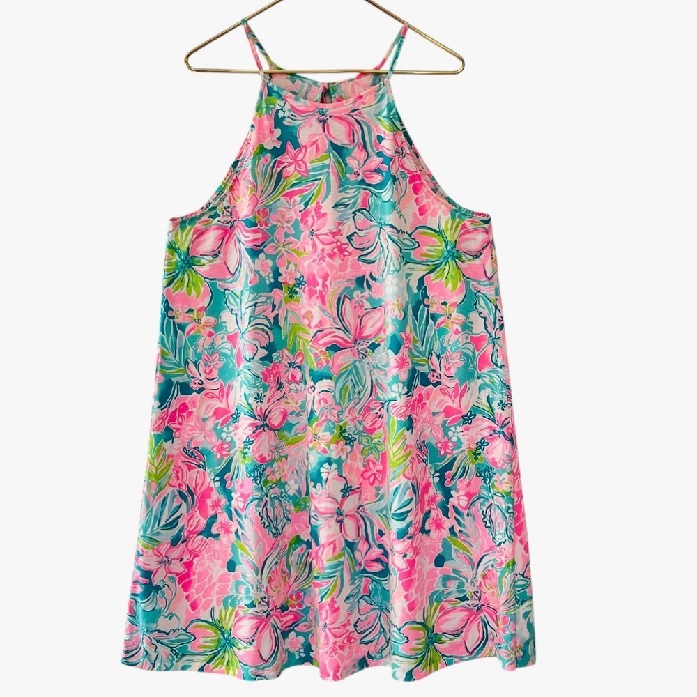 Lilly Pulitzer Margot Halter Swing Dress Hot on the Scene Print XL - Picture 2 of 9